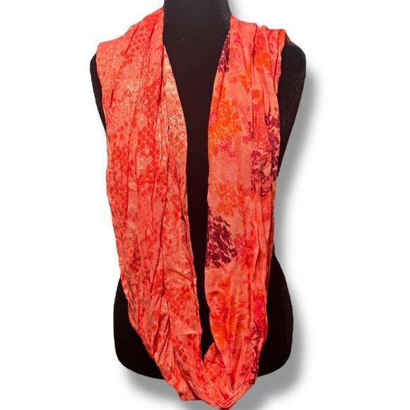 ❣️5 FOR $25 ❣️ Express Orange Patterned Scarf {180} - Picture 1 of 3